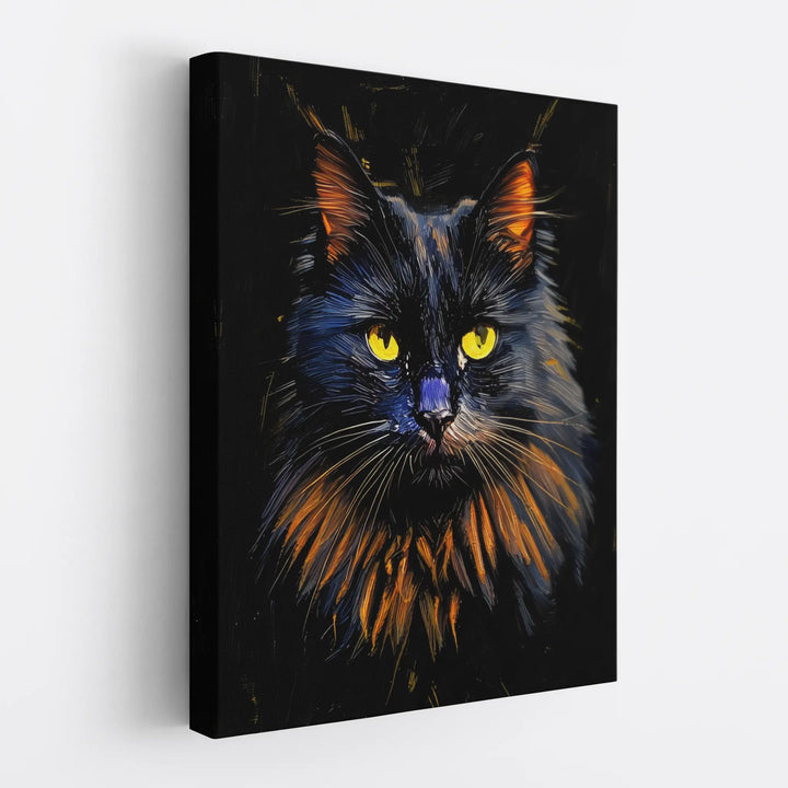 Mysterious Fluffy Black Cat Giclée Print 456041 Visual Wall Art AR3:4V-AR4:5V Giclée Print