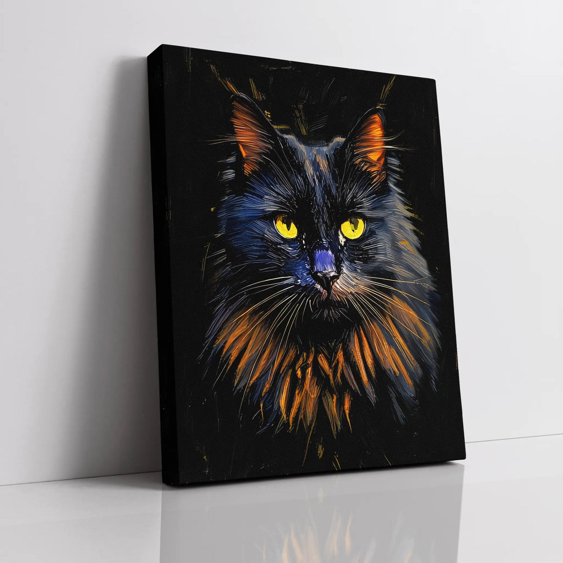 Mysterious Fluffy Black Cat Giclée Print 456041 Visual Wall Art AR3:4V-AR4:5V Giclée Print