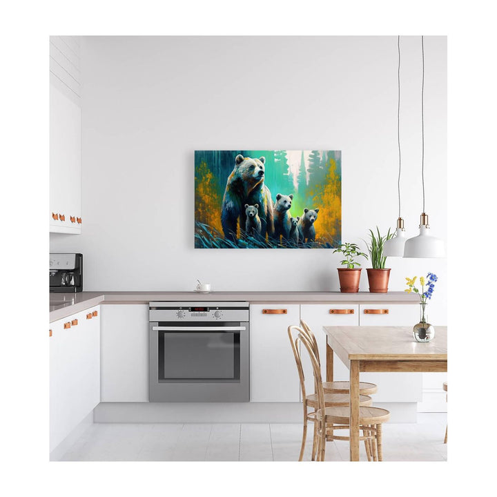 New Born Grizzlies, Brown Bears Cubs , Animal Art Print 32301 Visual Wall Art