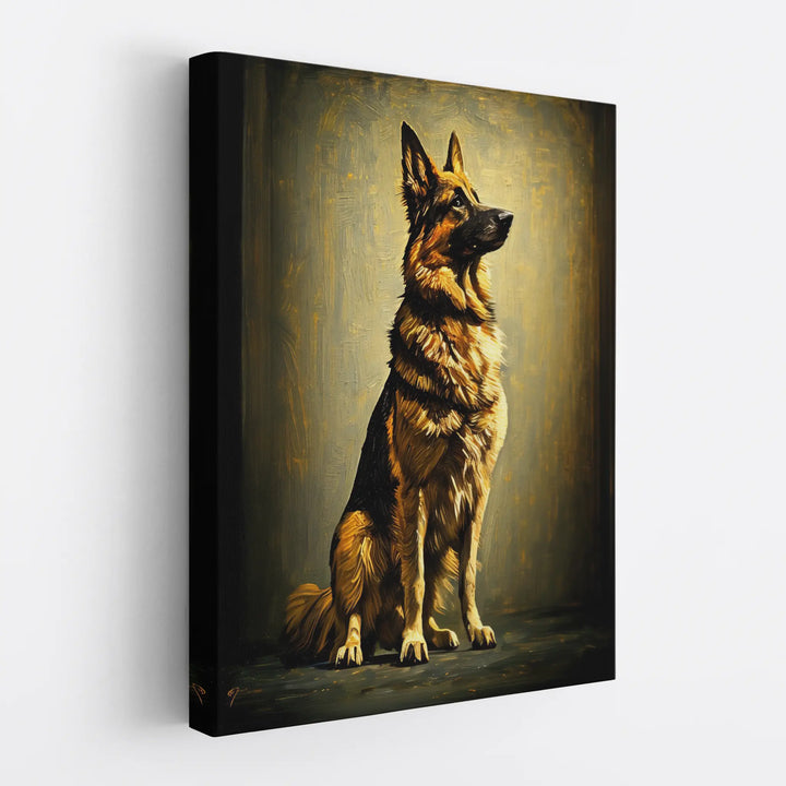 Noble German Shepherd Seated Giclée Print 456042 Visual Wall Art AR3:4V-AR4:5V Giclée Print