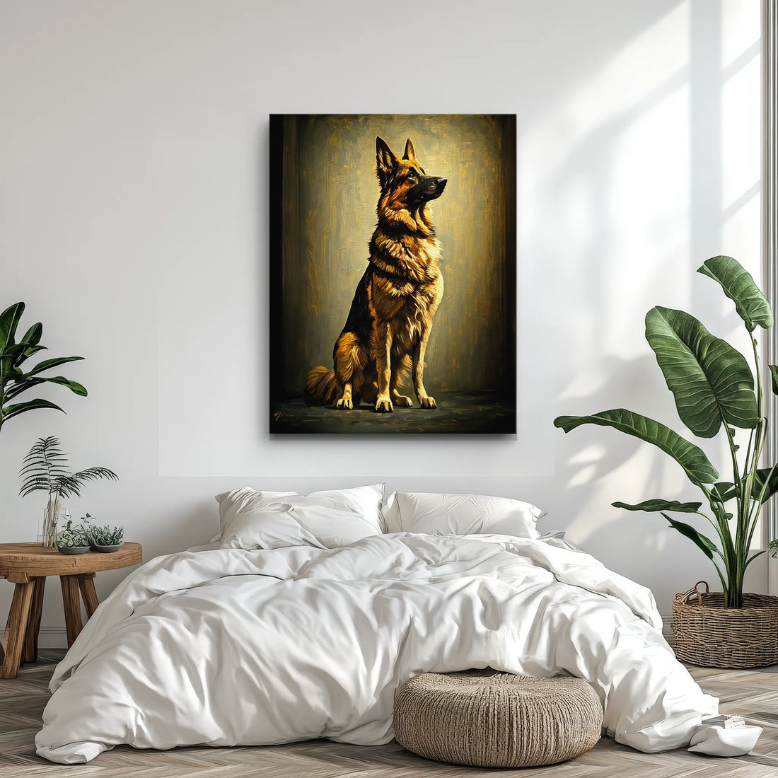 Noble German Shepherd Seated Giclée Print 456042 Visual Wall Art AR3:4V-AR4:5V Giclée Print