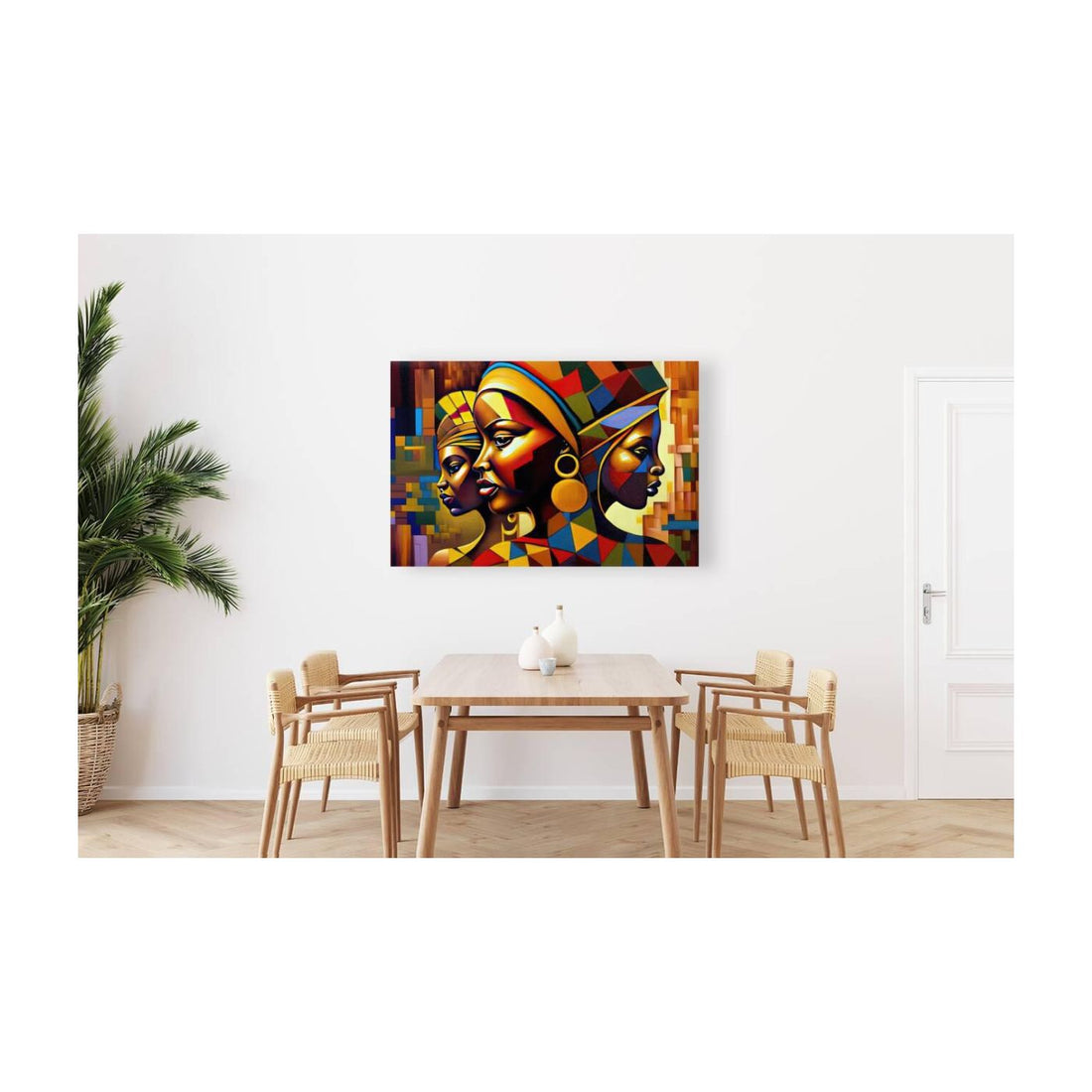 Nuer-Songhai, Ethnic Abstract Art Print 32115 Visual Wall Art