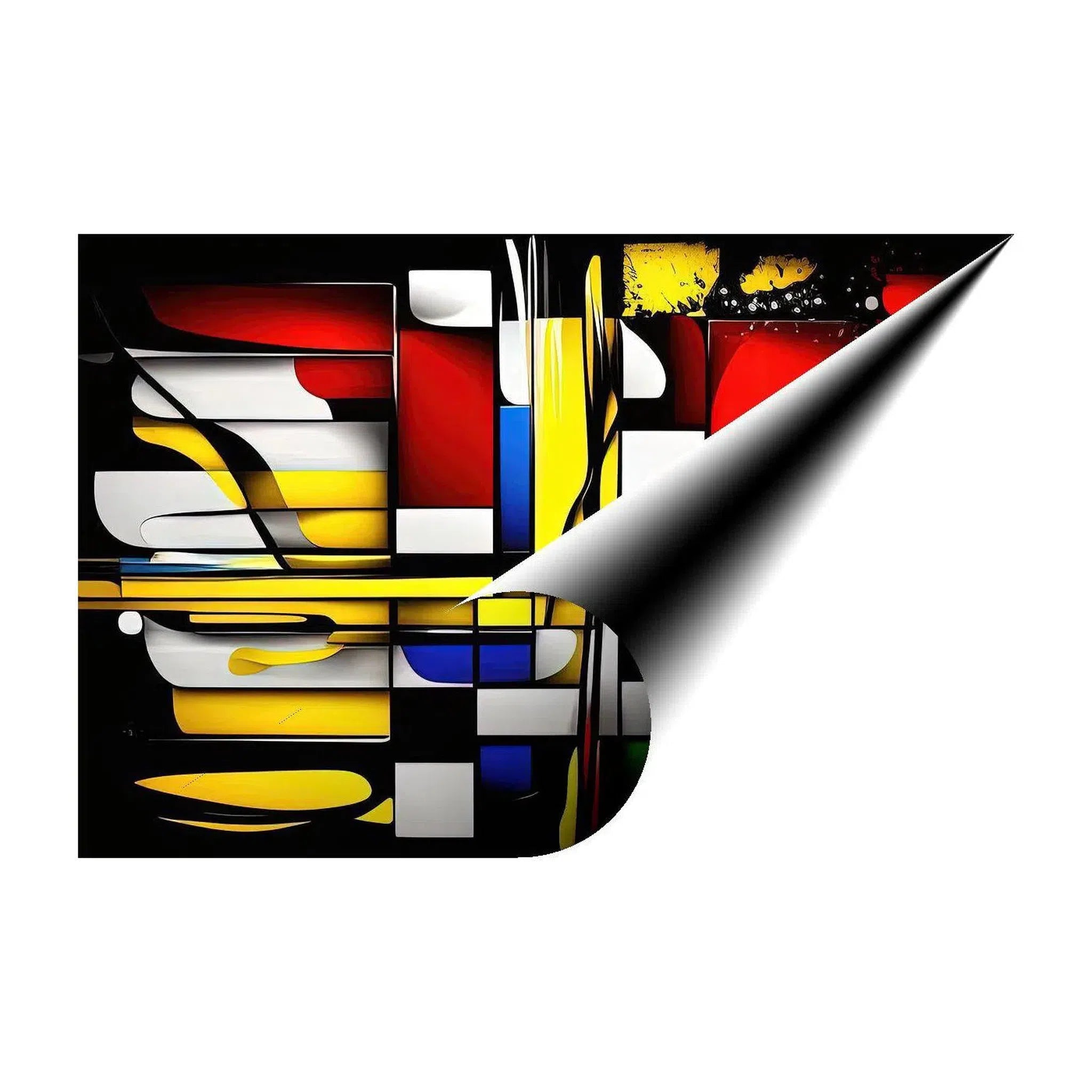 Observation, Abstract Art Print 32826 Giclée Rolled Canvas Print Visual Wall Art