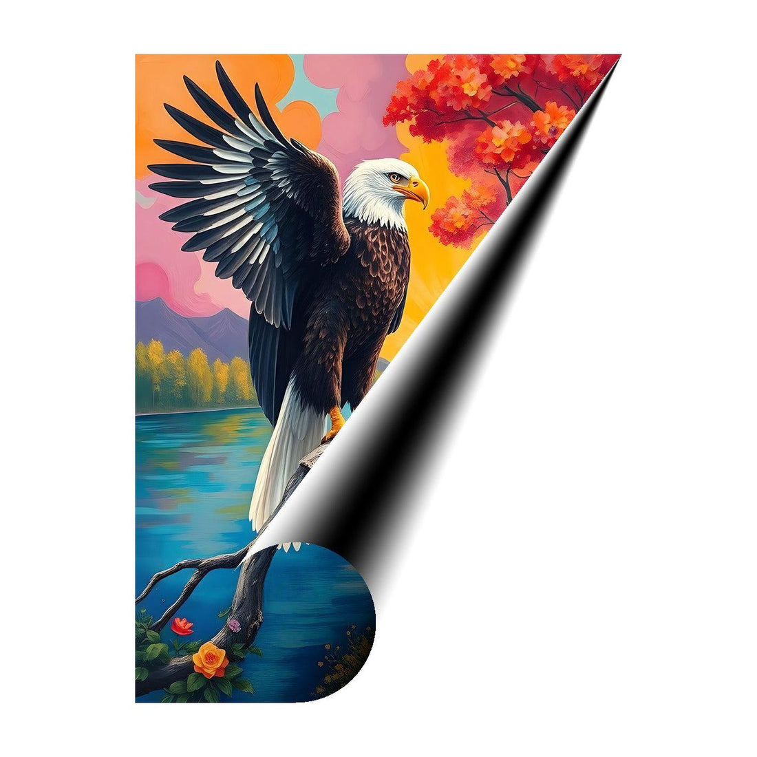 Of Jove Bald Eagle, Bird Art Print 34207 Giclee Rolled Canvas Print Visual Wall Art