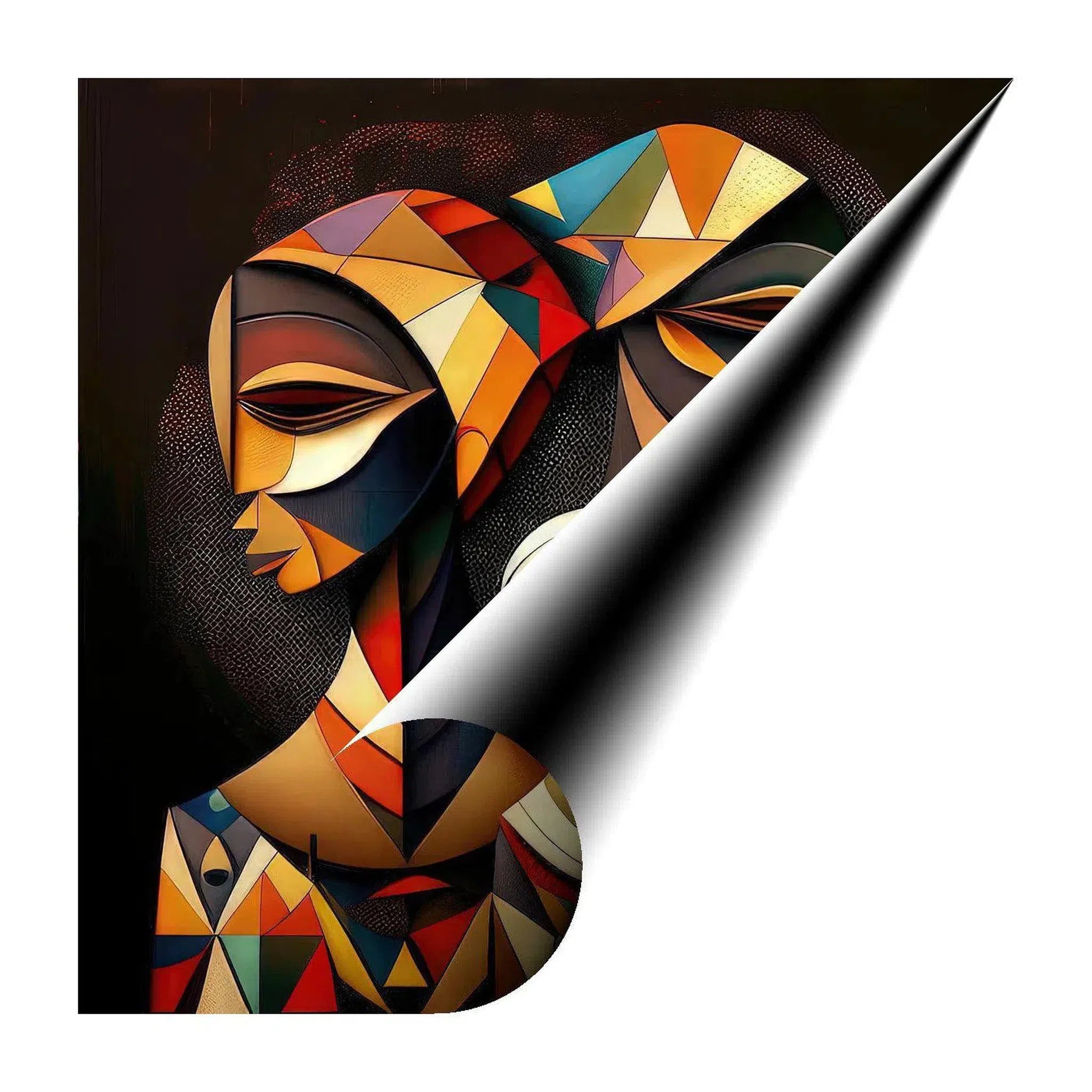 One And Only, Ethnic Abstract Art Print 11106 Giclée Rolled Canvas Print Visual Wall Art