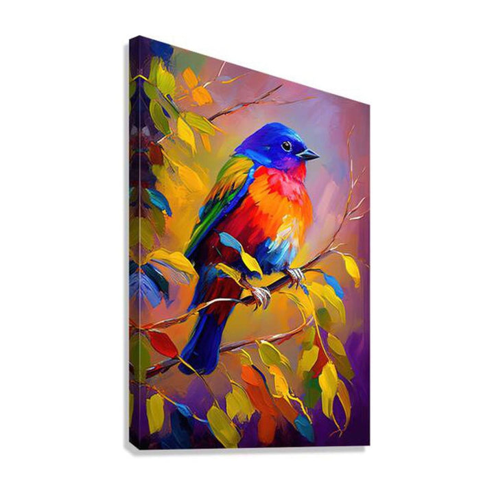 Painted Bunting, Passerina Ciris, Bird Art Print 23282 Giclée Stretched Canvas Print Visual Wall Art