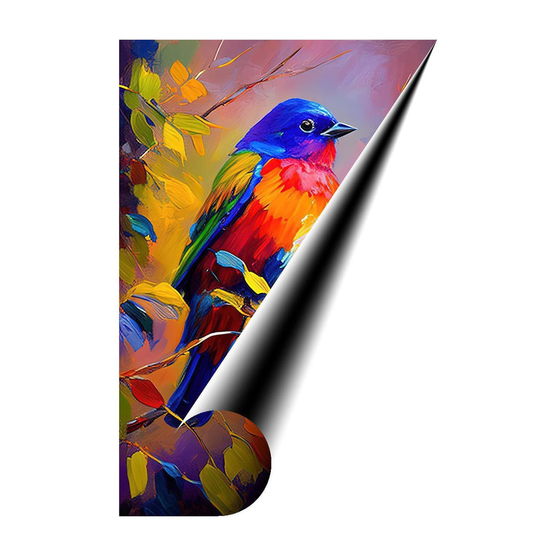 Painted Bunting, Passerina Ciris, Bird Art Print 23282 Giclee Rolled Canvas Print Visual Wall Art