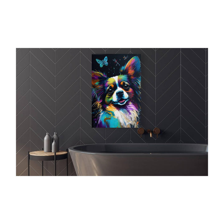 Papillon Dog , Paw And Claws, Pet Portrait Print 23803 Visual Wall Art