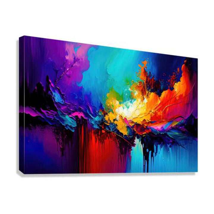 Plash Abstract Splatter Art Print 32531 Giclée Stretched Canvas Print Visual Wall Art