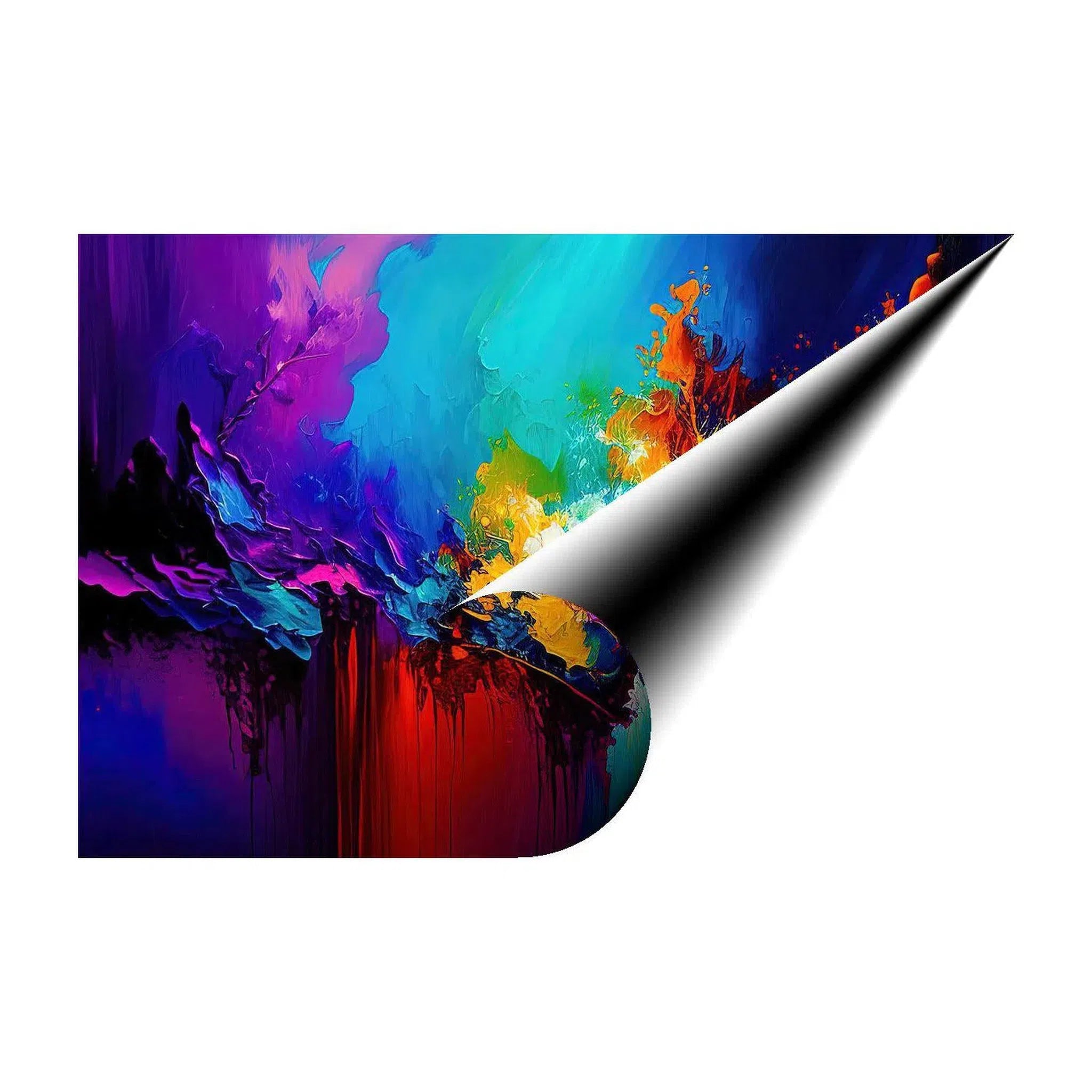 Plash Abstract Splatter Art Print 32531 Giclée Rolled Canvas Print Visual Wall Art