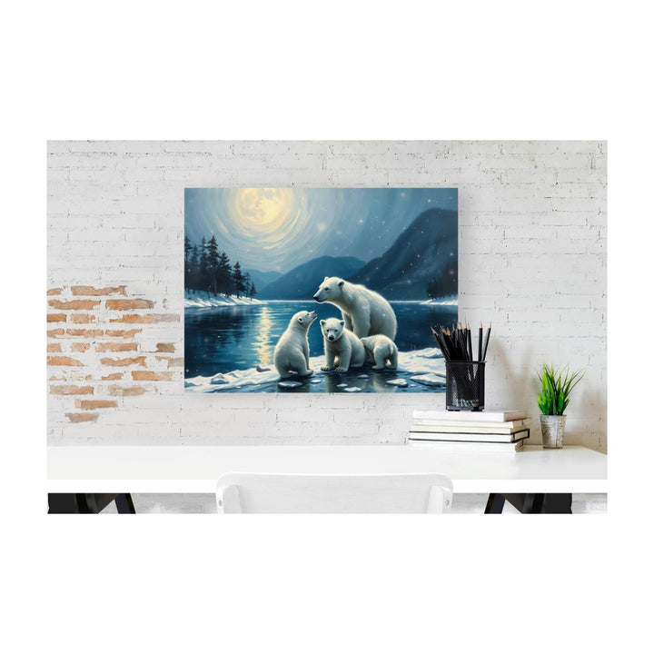 Polar Bear Cubs, Animal Art Print 43301 Visual Wall Art