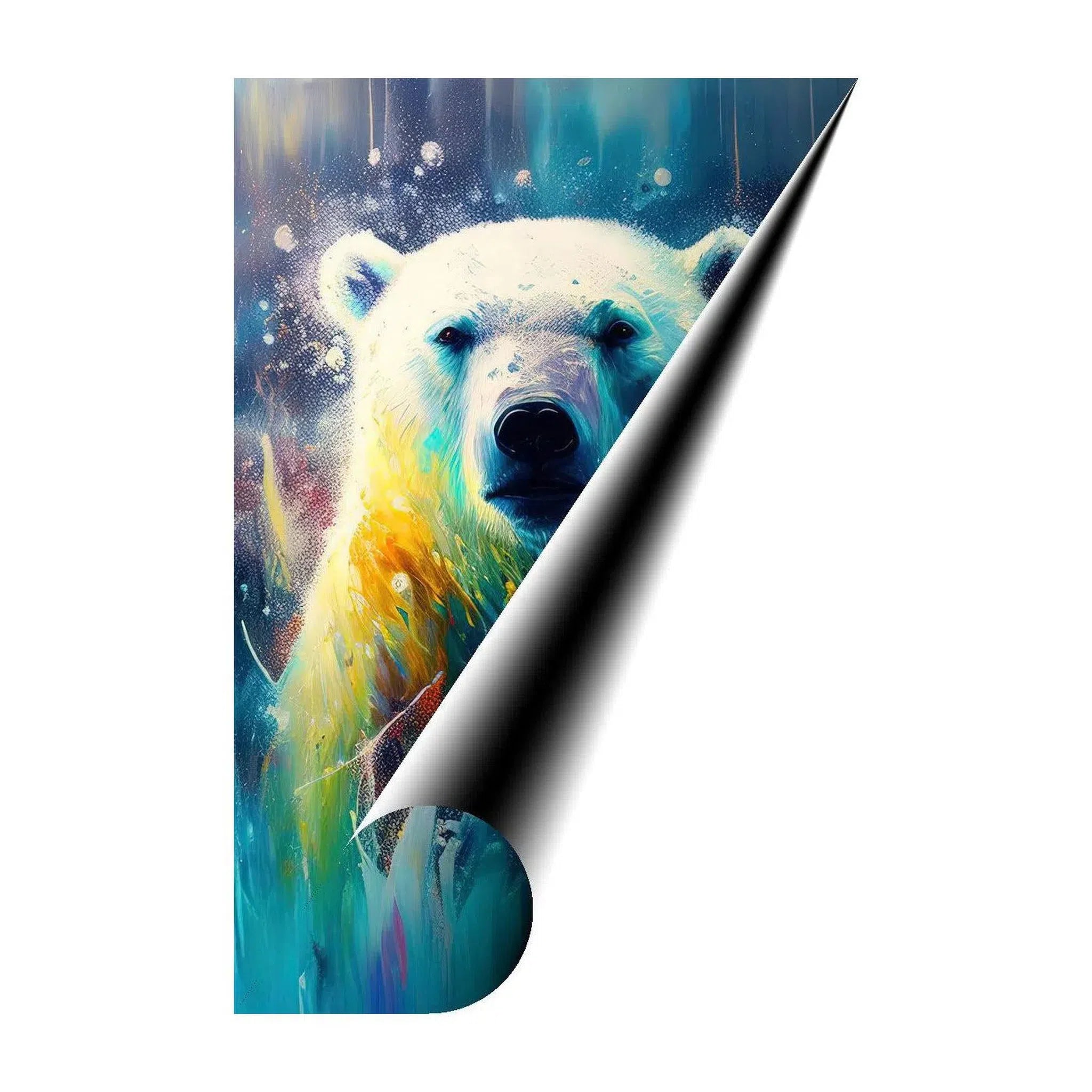 Polar Bear In Cold, Animal Art Print 23903 Giclée Fine Art Matte Paper Print Visual Wall Art