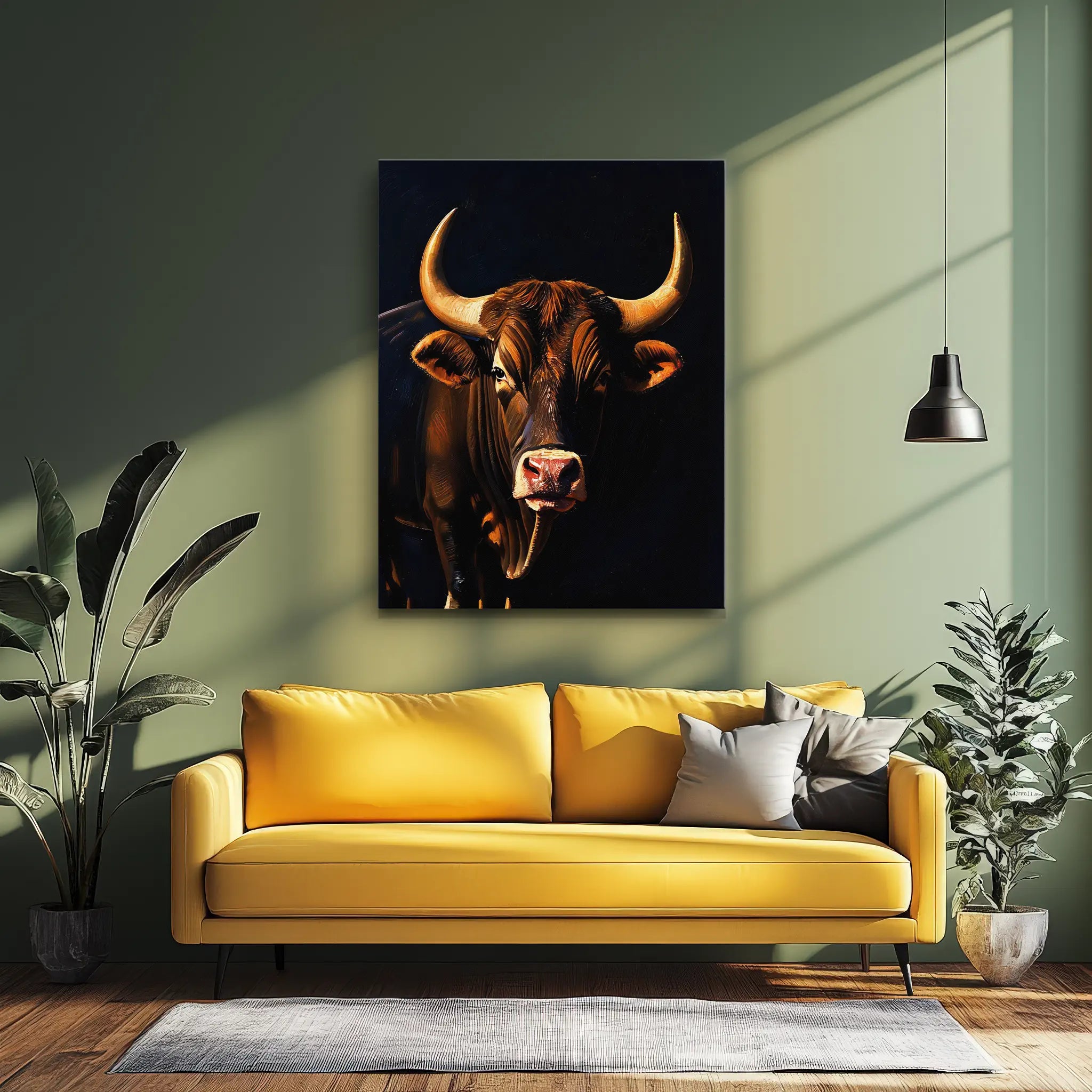 Powerful Brown Bull Giclée Print 456045 Visual Wall Art AR3:4V-AR4:5V Giclée Print