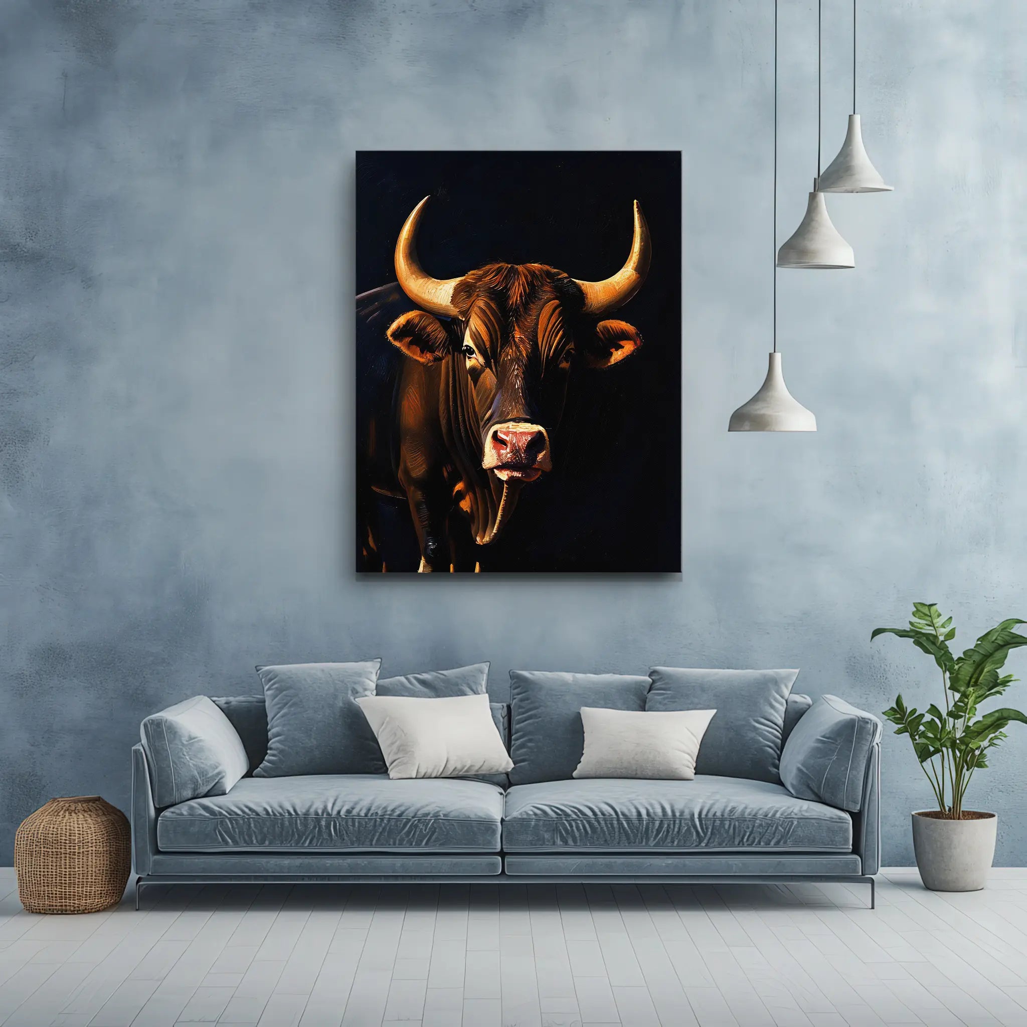 Powerful Brown Bull Giclée Print 456045 Visual Wall Art AR3:4V-AR4:5V Giclée Print