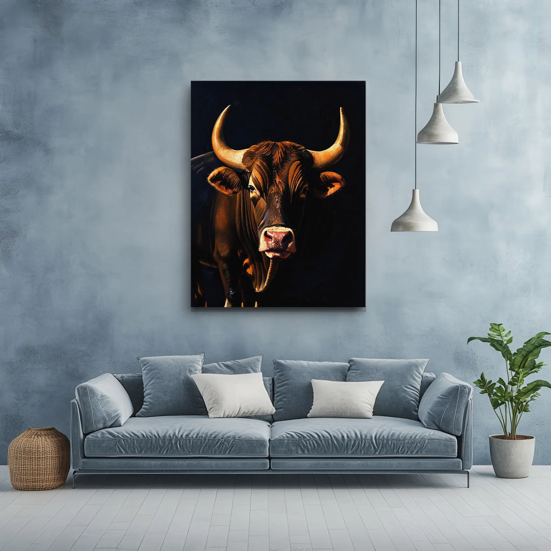 Powerful Brown Bull Giclée Print 456045 Visual Wall Art AR3:4V-AR4:5V Giclée Print