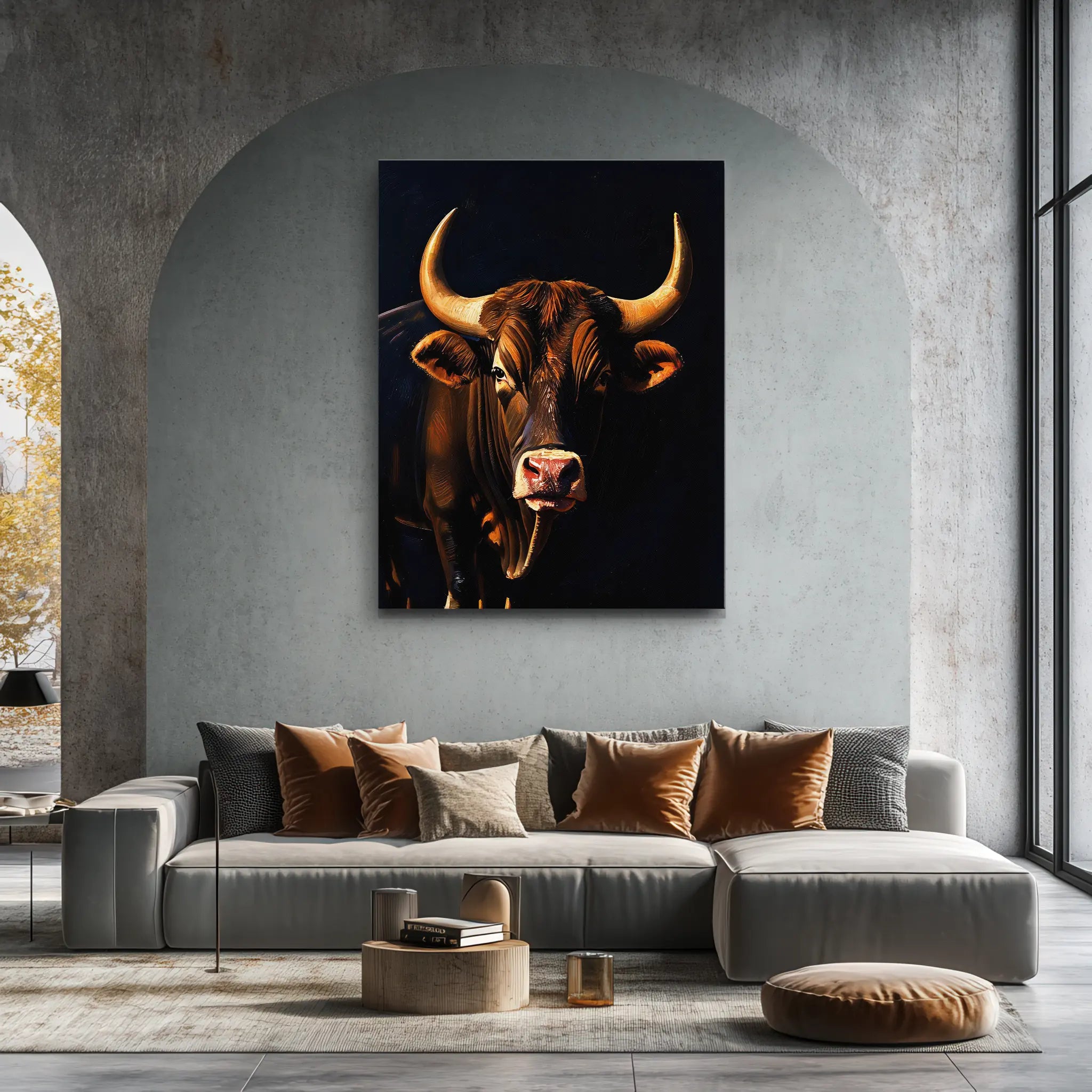 Powerful Brown Bull Giclée Print 456045 Visual Wall Art AR3:4V-AR4:5V Giclée Print