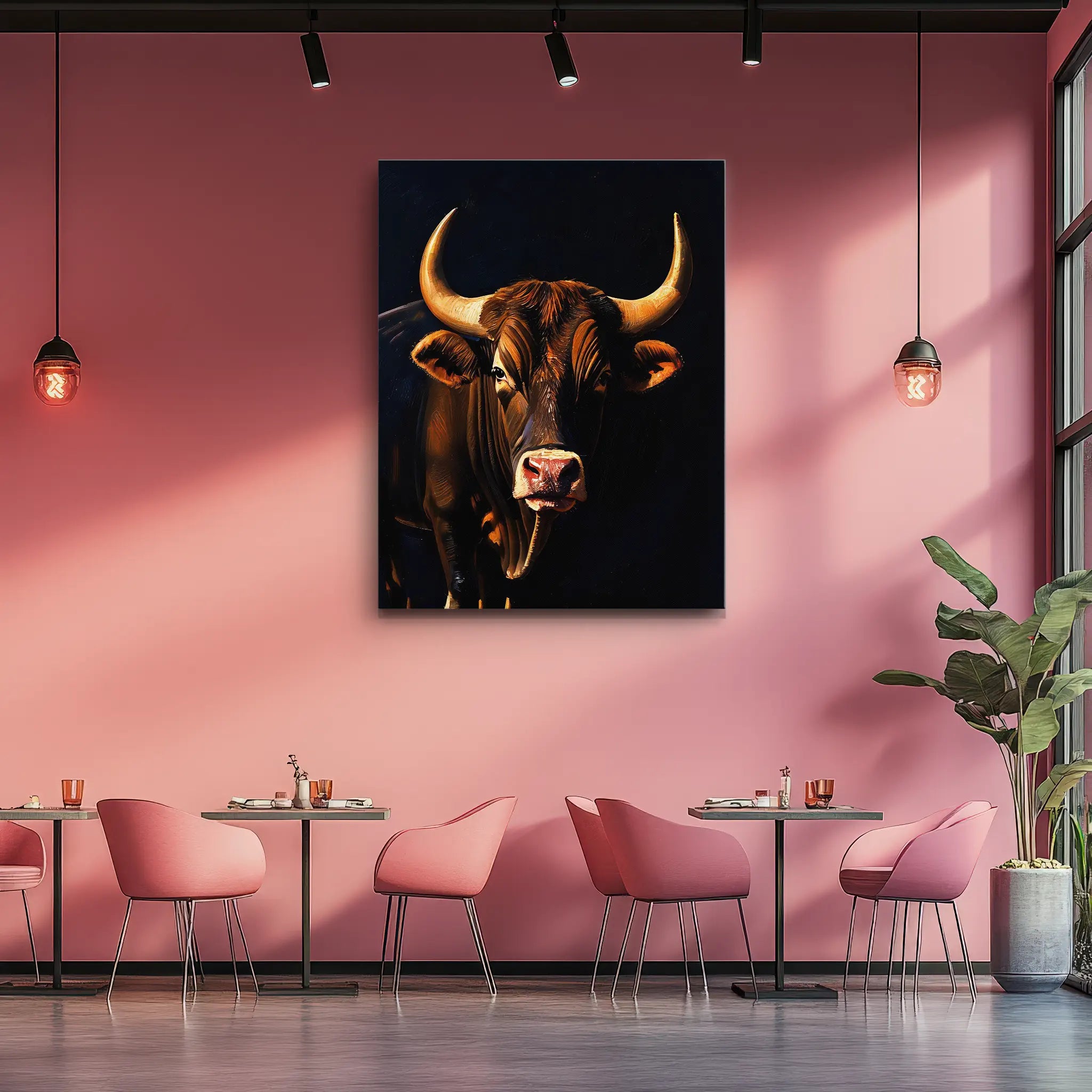 Powerful Brown Bull Giclée Print 456045 Visual Wall Art AR3:4V-AR4:5V Giclée Print