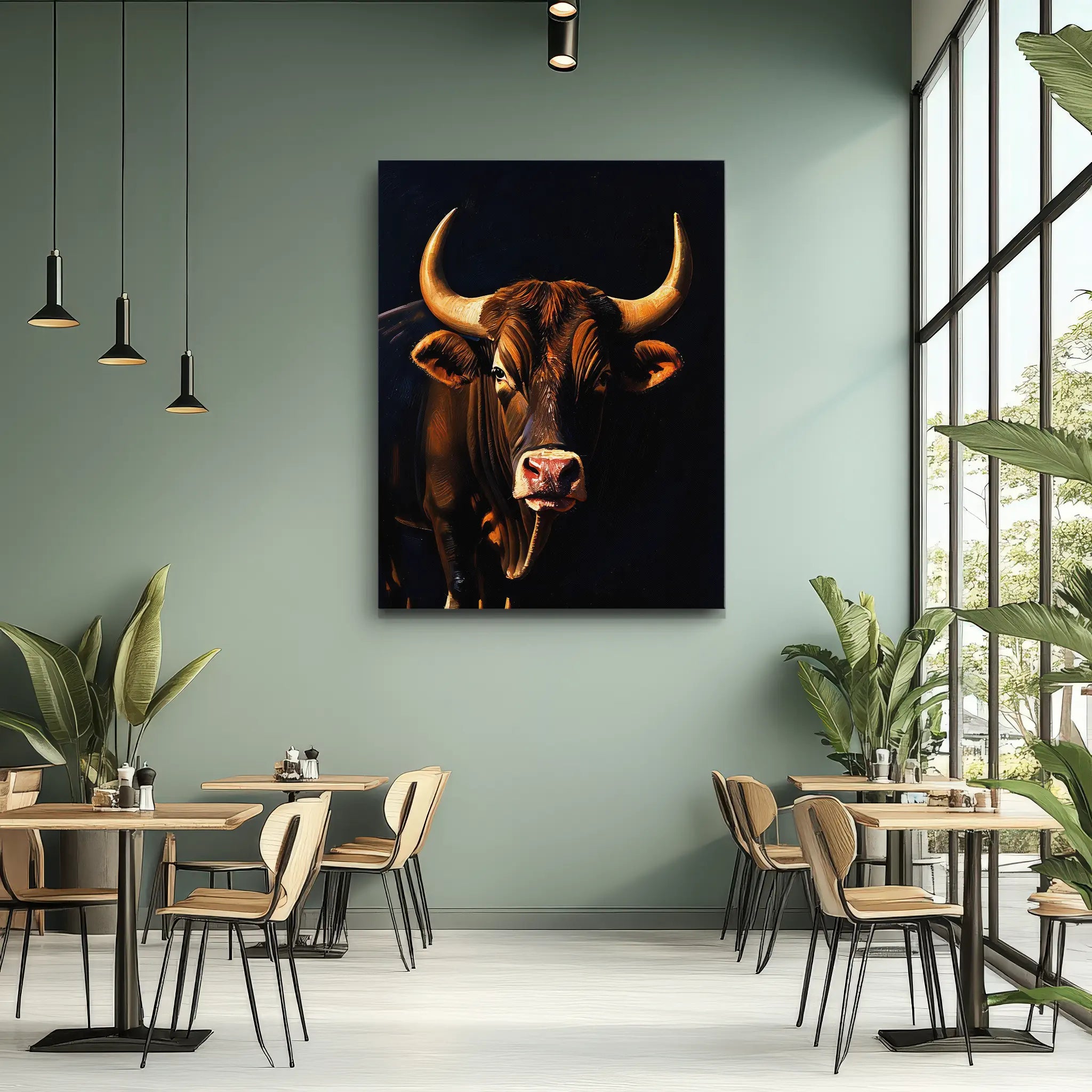 Powerful Brown Bull Giclée Print 456045 Visual Wall Art AR3:4V-AR4:5V Giclée Print
