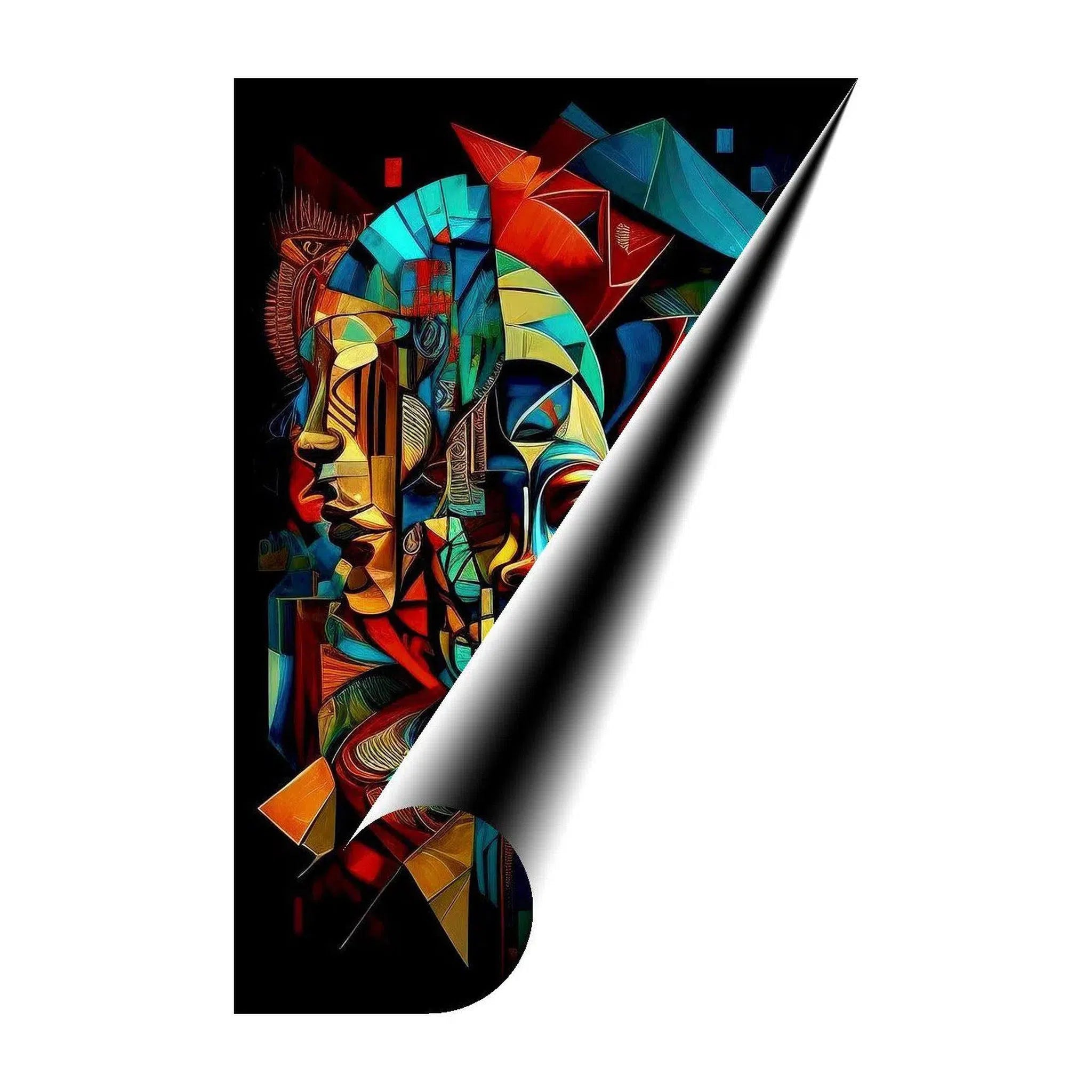 Problem Of Jealousy, Ethnic Abstract Art Print 23102 Giclée Rolled Canvas Print Visual Wall Art