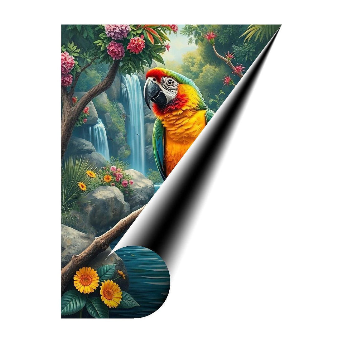 Psittaciformes Parrot, Bird Art Print 34257 Giclee Rolled Canvas Print Visual Wall Art