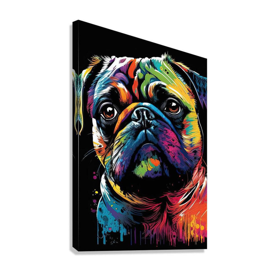 Pug Dog, Paw And Claws, Pet Portrait Print 23802 Giclée Stretched Canvas Print Visual Wall Art