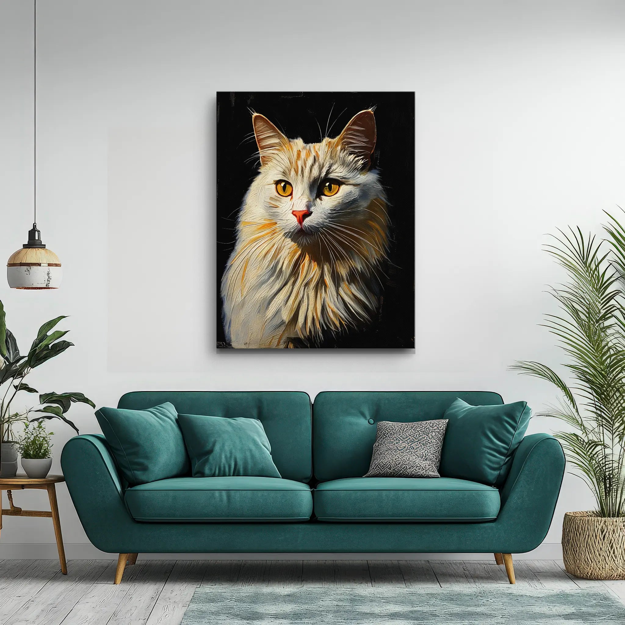 Radiant White Cat Giclée Print 456047 Visual Wall Art AR3:4V-AR4:5V Giclée Print