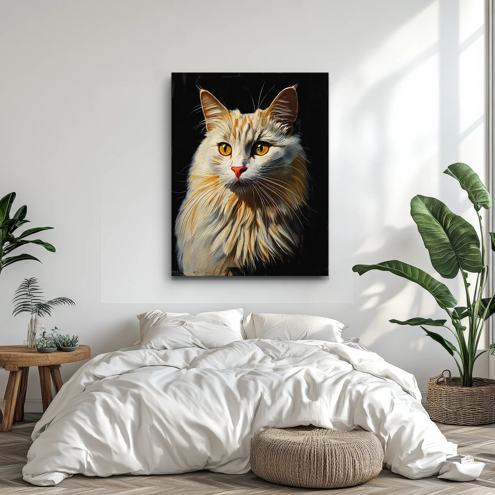 Radiant White Cat Giclée Print 456047 Visual Wall Art AR3:4V-AR4:5V Giclée Print