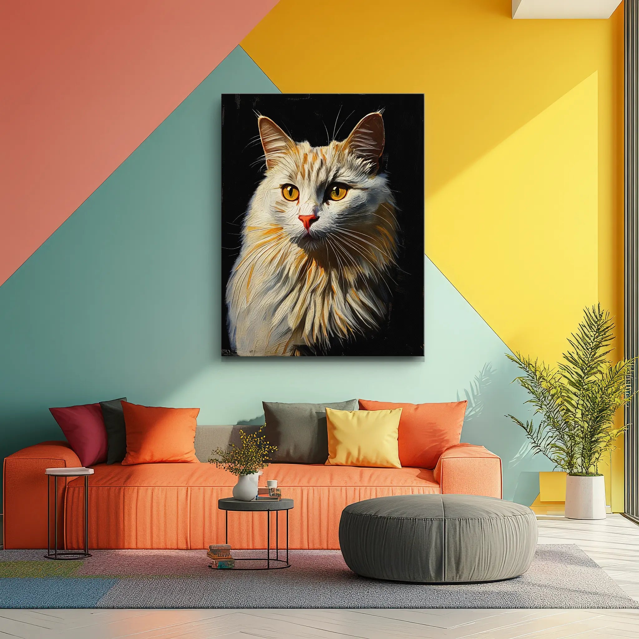 Radiant White Cat Giclée Print 456047 Visual Wall Art AR3:4V-AR4:5V Giclée Print