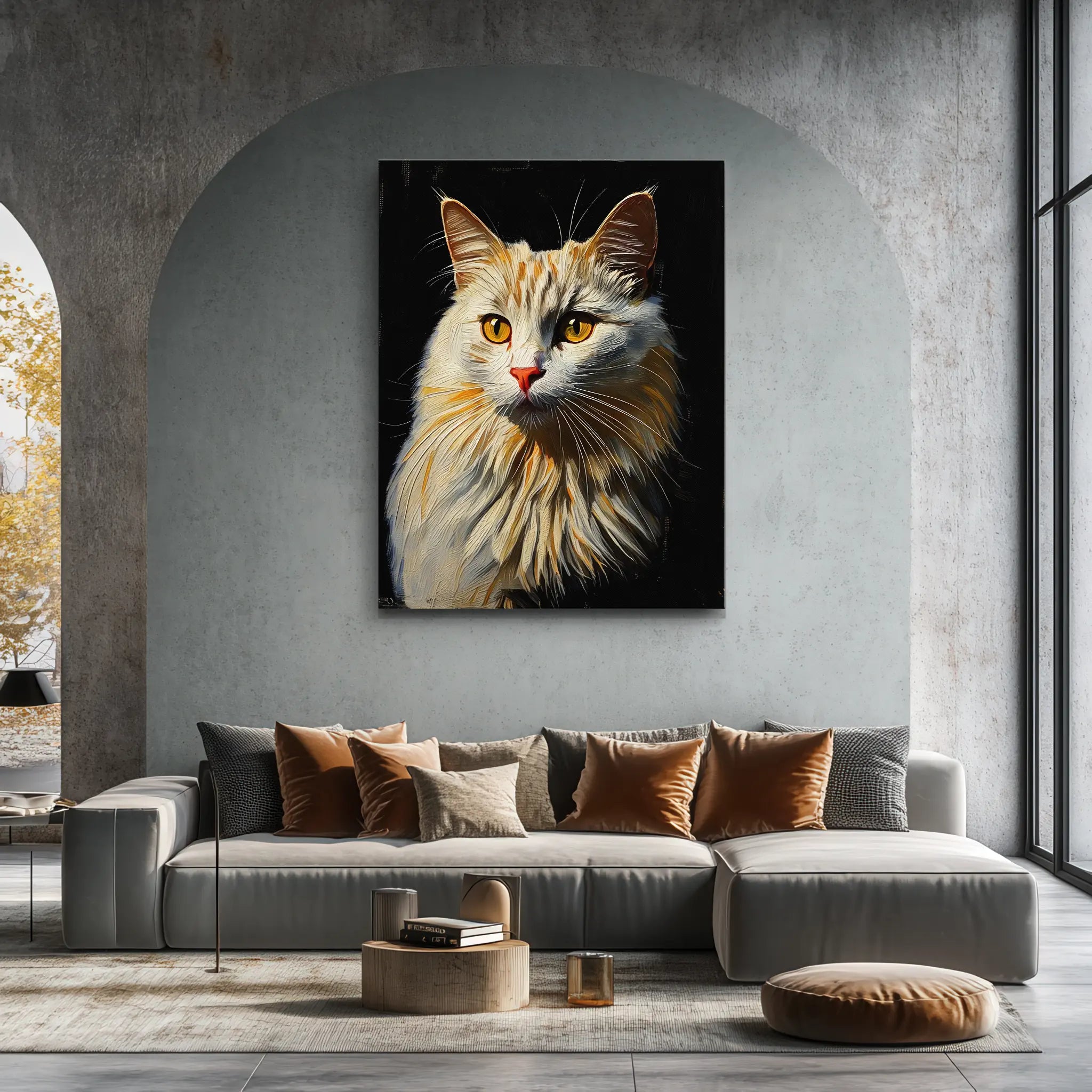 Radiant White Cat Giclée Print 456047 Visual Wall Art AR3:4V-AR4:5V Giclée Print