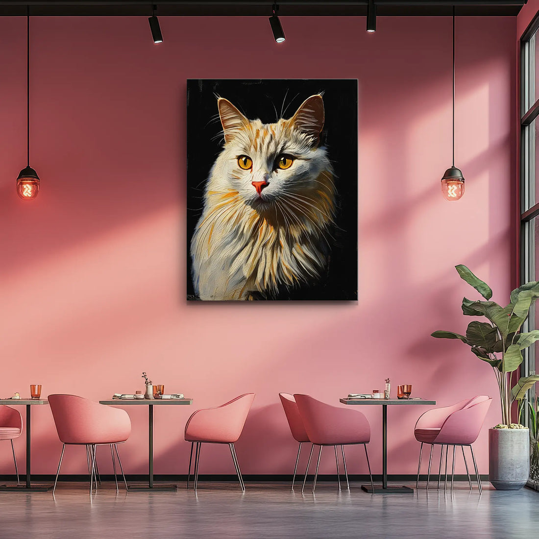 Radiant White Cat Giclée Print 456047 Visual Wall Art AR3:4V-AR4:5V Giclée Print