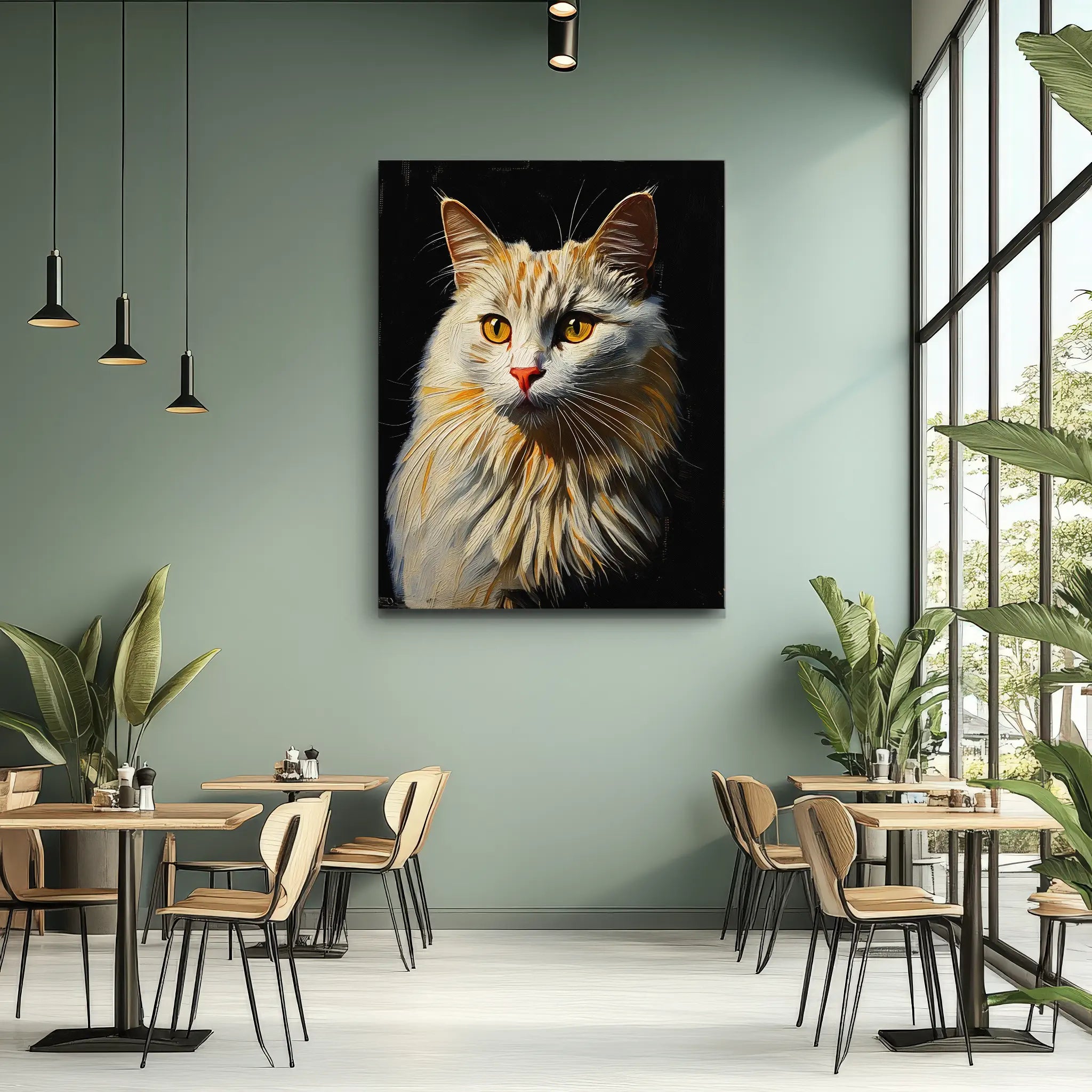 Radiant White Cat Giclée Print 456047 Visual Wall Art AR3:4V-AR4:5V Giclée Print