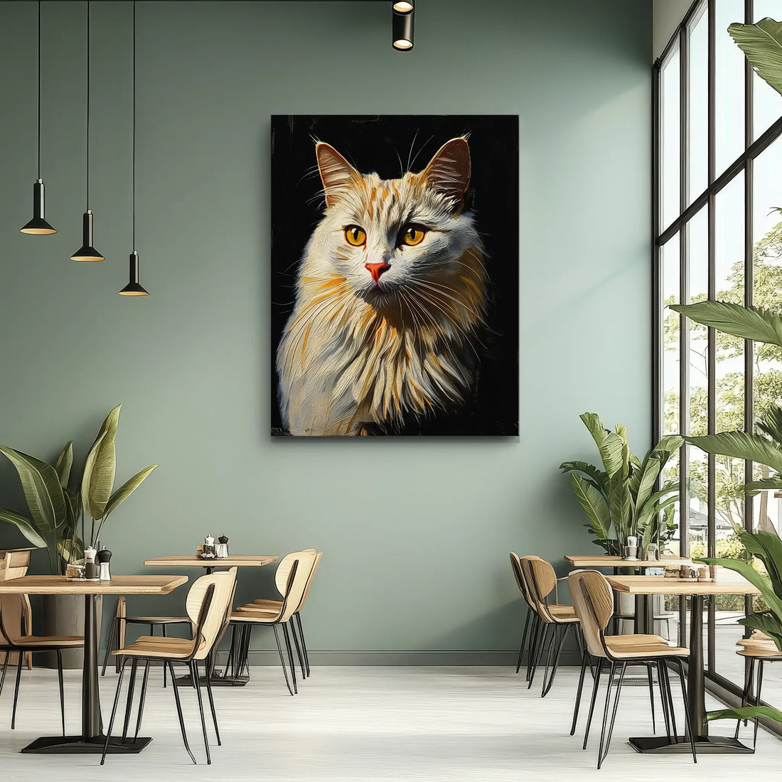 Radiant White Cat Giclée Print 456047 Visual Wall Art AR3:4V-AR4:5V Giclée Print
