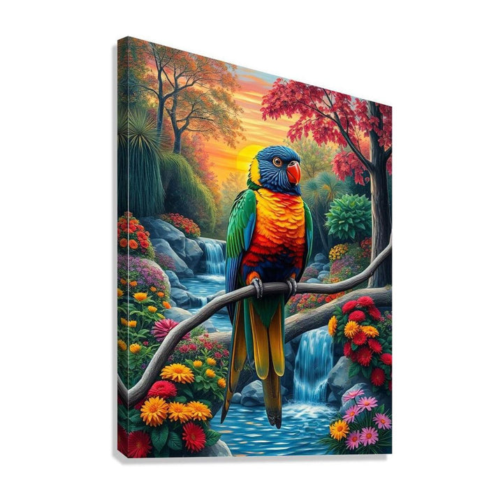 Rainbow Lorikeet Trichoglossus, Bird Art Print 34258 Giclée Stretched Canvas Print Visual Wall Art