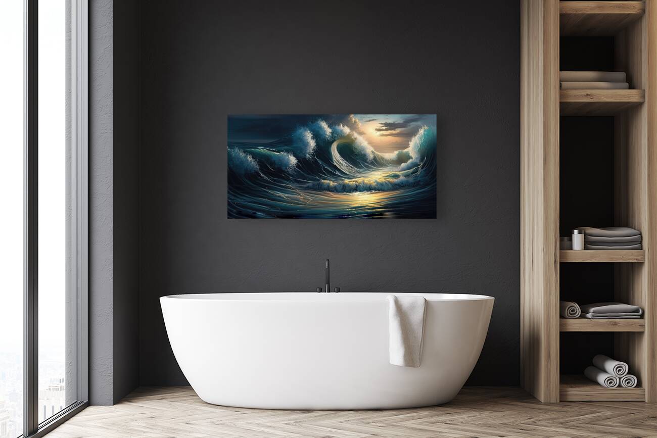 Wave Wonders Sea, Ocean Art Print 21805 Visual Wall Art