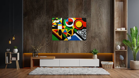 Tribal Flag, Abstract Art Print 32816 Visual Wall Art