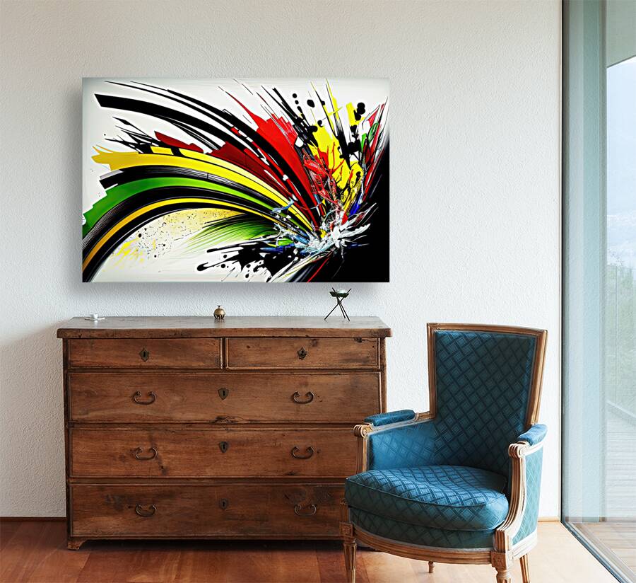 Color Splash, Modern 32836 Geometric Abstract, Printed Artwork