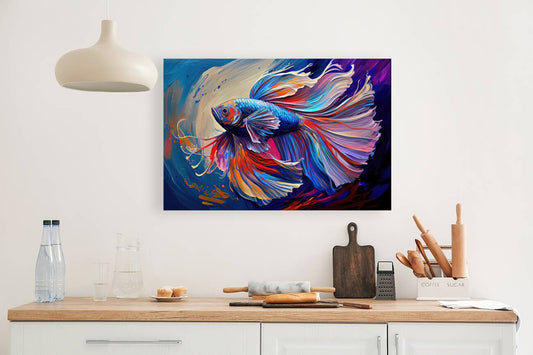 In The Move Betta Fish , 32103 Siamese Fighting, Printed Artwork