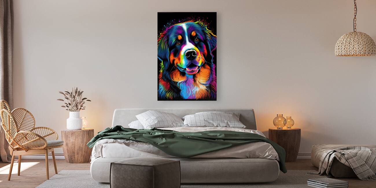 Bernese Mountain Dog , Paw And Claws, Pet Portrait Print 23700 Visual Wall Art