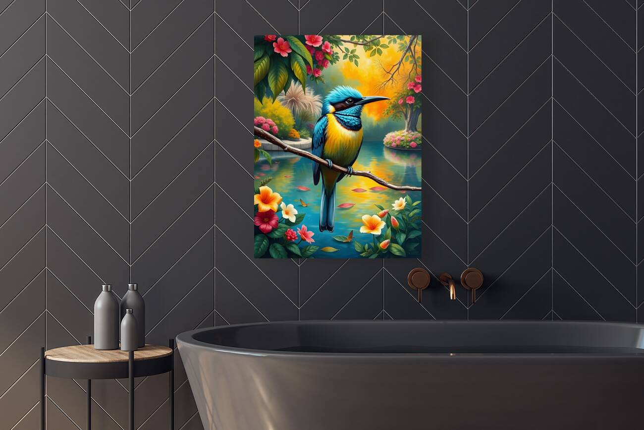 Turquoise Browed Motmot, Bird Art Print 34230 Visual Wall Art