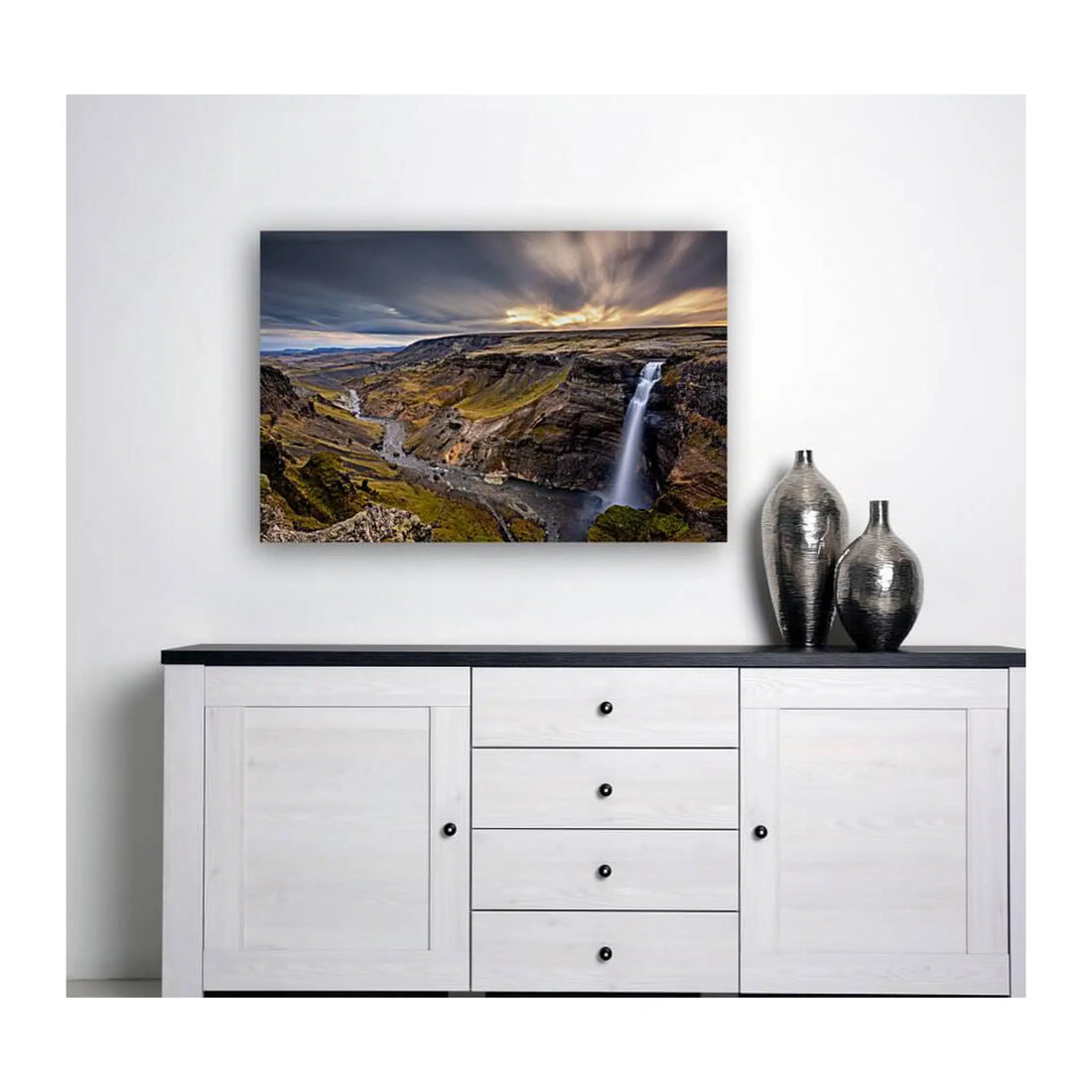 Stunning Waterfall Canyon Giclée Print 32602 Visual Wall Art