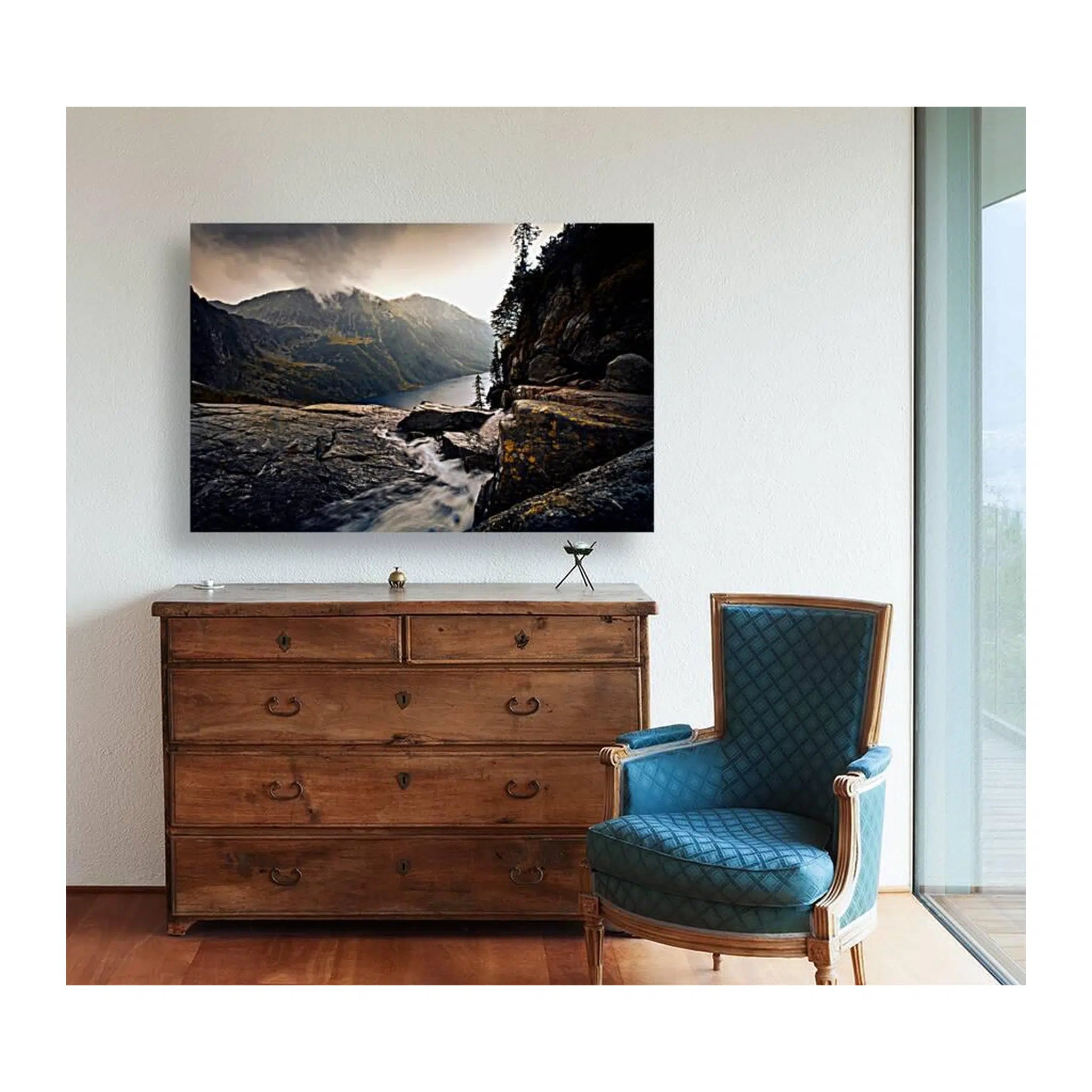 Mountain Stream Waterfall Giclée Print 32600 Visual Wall Art