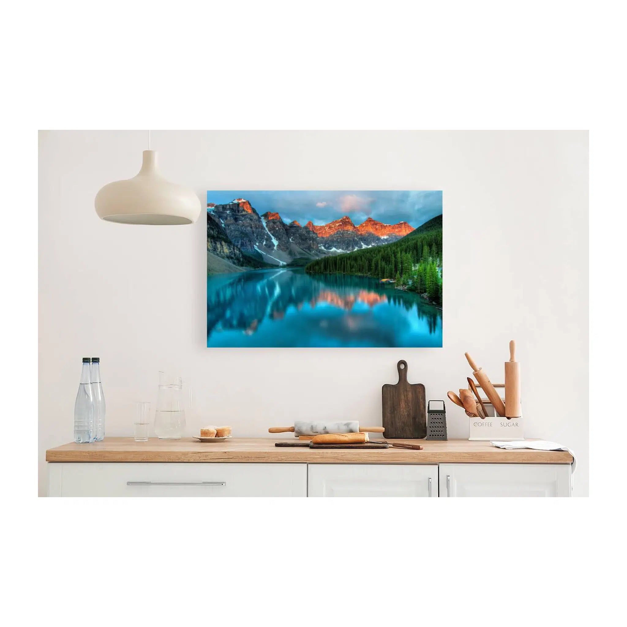 Moraine Lake Sunset Landscape Giclée Print 32642 Visual Wall Art
