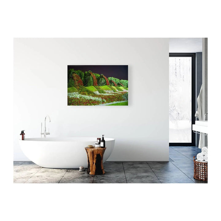 Floral Gardern waterfalls Landscape Giclée Print 32646 Visual Wall Art