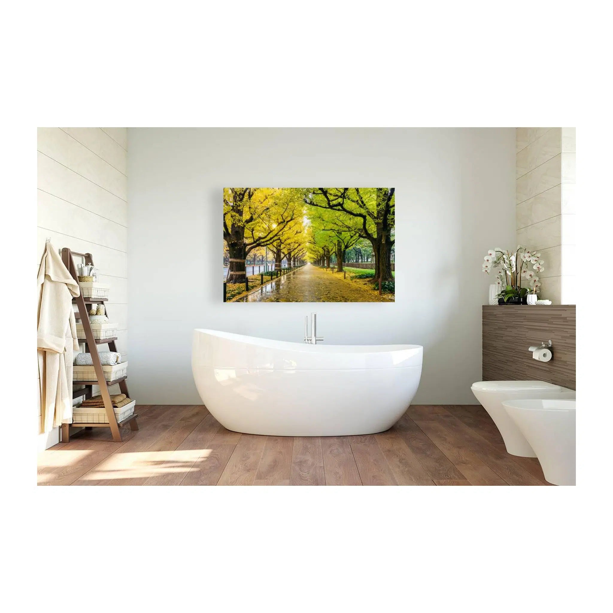 Golden Ginkgo Anue Landscape Giclée Print 32647 Visual Wall Art