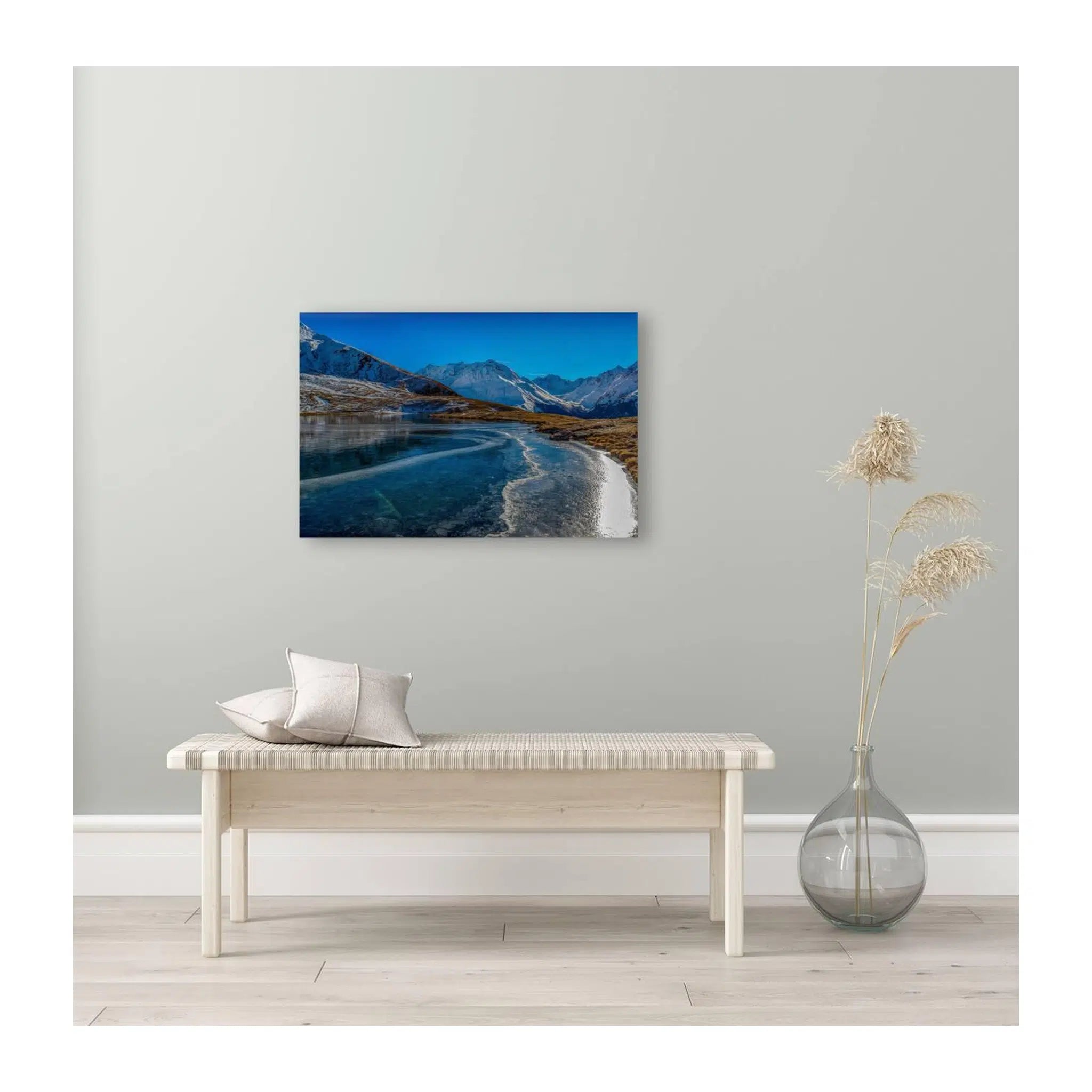 Frozen Mountain Lake Landscape Giclée Print 32651 Visual Wall Art