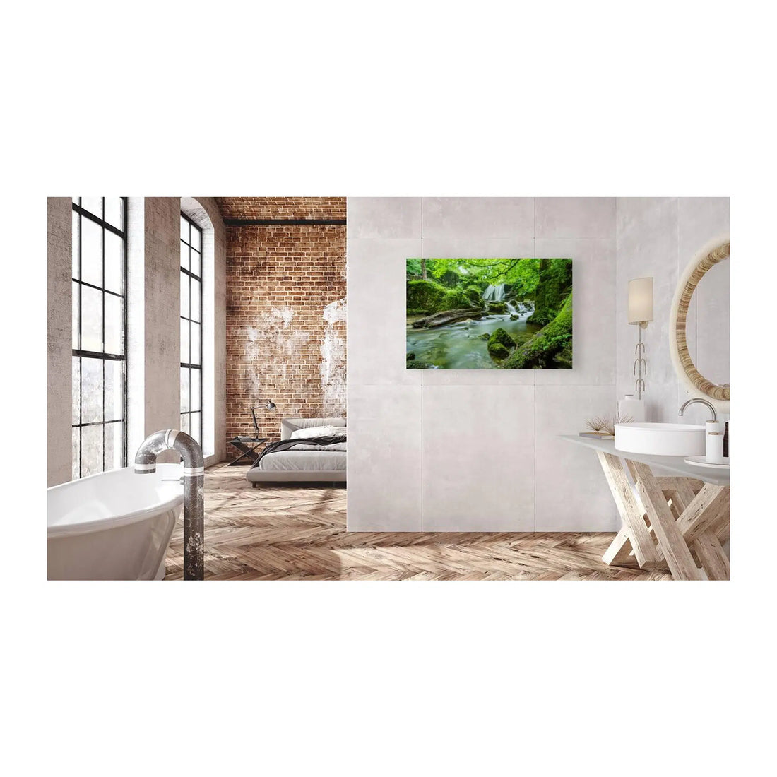 Lush Forest Stream Waterfall Giclée Print 32621 Visual Wall Art