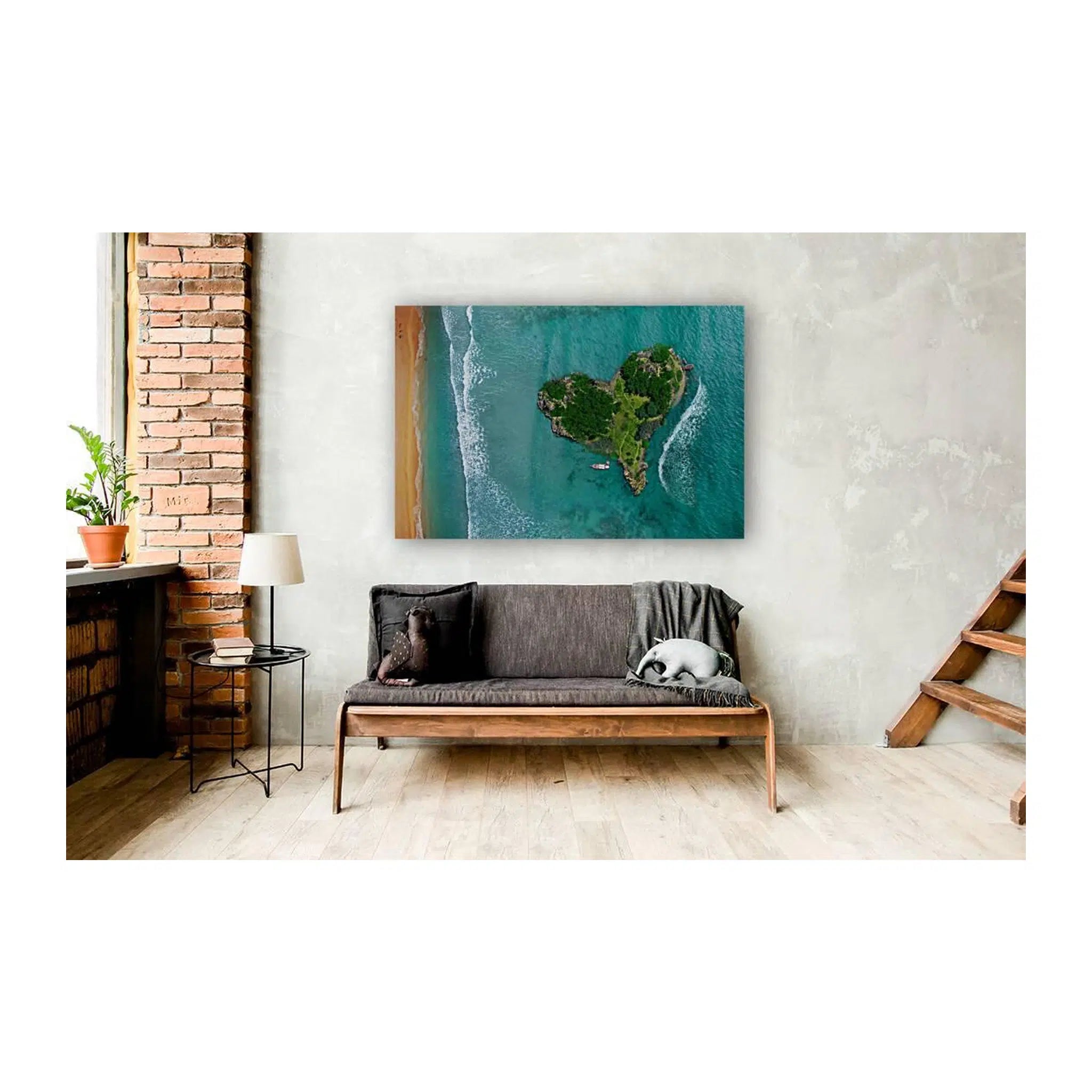 Heart Shaped Island Landscape Giclée Print 32665 Visual Wall Art