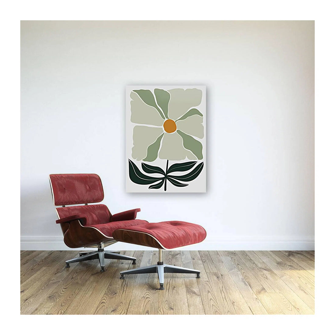 Sage Green Flower Bohemian Giclée Print 34202 Visual Wall Art