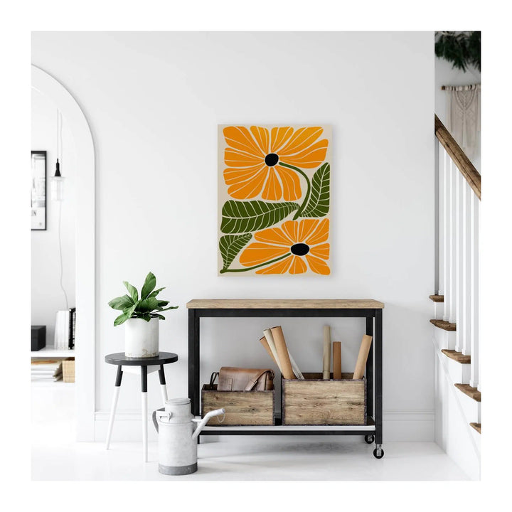 Orange Flowers Bohemian Giclée Print 34207 Visual Wall Art