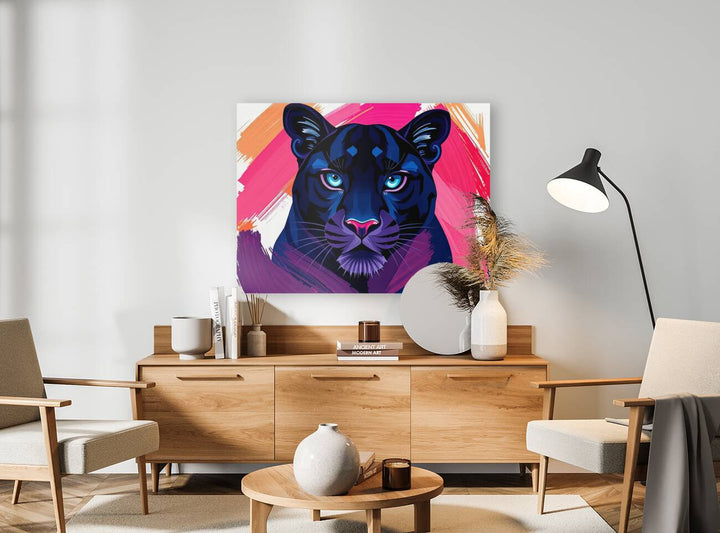 Portrait Of Black Panther Giclee Print 43101 Pictorem.com